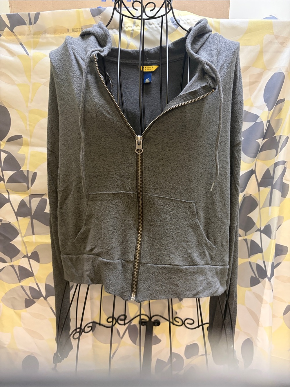 Prince & Fox Charcoal Gray Full-Zip Hoodie